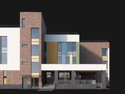 Kindergarten building 3D model