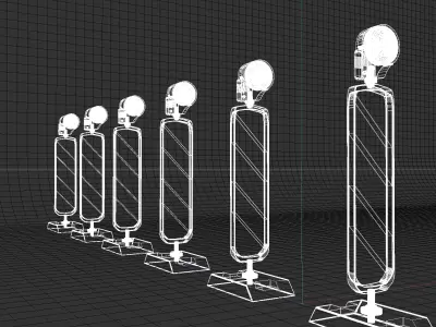 Traffic Control Traffic Delineator 3D Model High-Quality 3D model