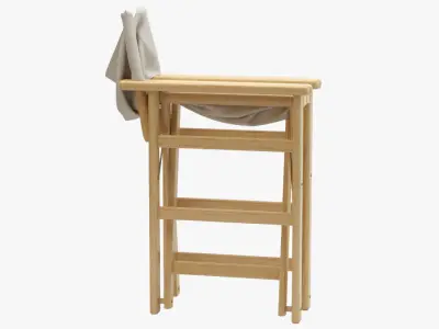 Movie Director Chair Closed 3D model