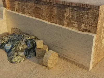 Old Village Houses 3D Model Low-poly 3D model