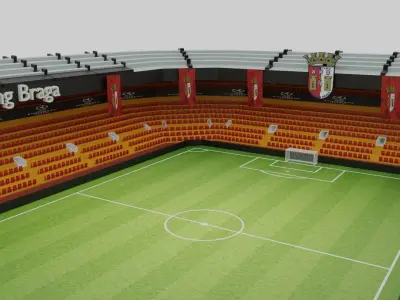 Sporting Braga Football Stadium Low-poly 3D model