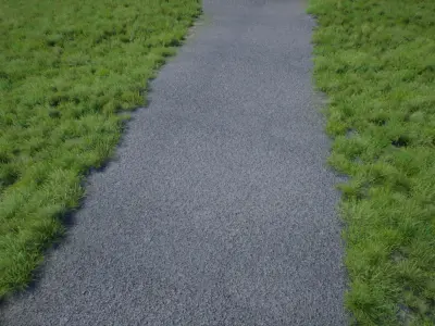 Old Road Textures Unreal Asset Low-poly 3D model