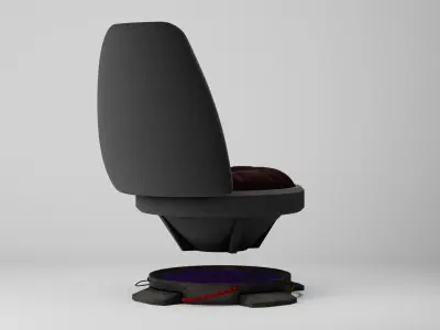 Sci Fi Levitating Chair Low-poly 3D model
