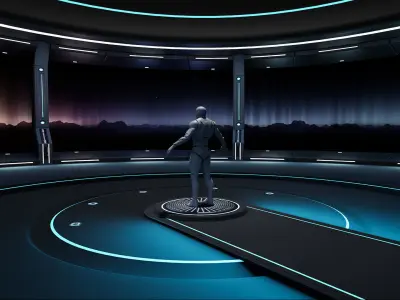 Futuristic Sci-Fi Studio Room UE5 3D model