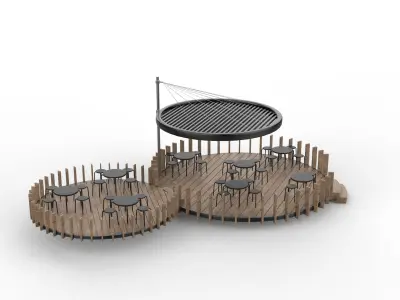 Summer terrace 3D model