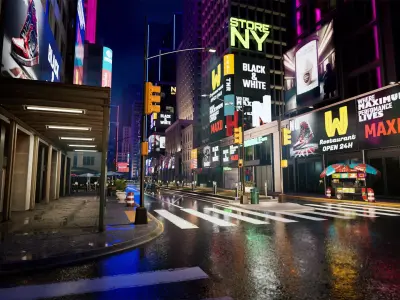 New York Night 3D model