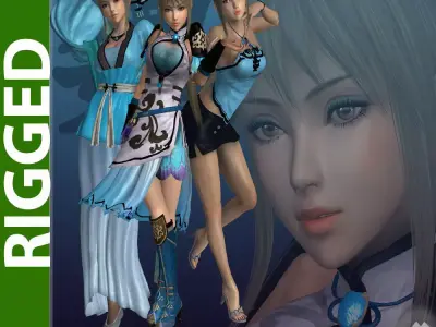 Wang Yuani 3D Rigged Model 3D model