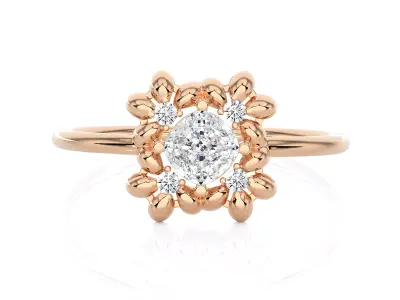 Light Minimalist Diamond Ring 3D print model 7