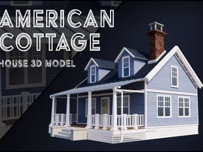 American Cottage - House Model 3D 3D model