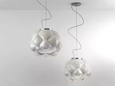 Cloudy pendant light with shade 3D model