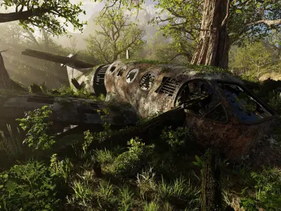 Crash Site Scene 3D model