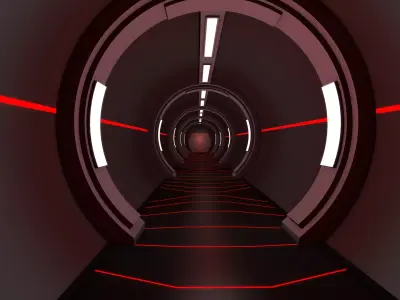 Sci fi Tunnel 3D model 49