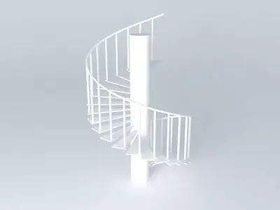 spiral staircase with handrails Free 3D model