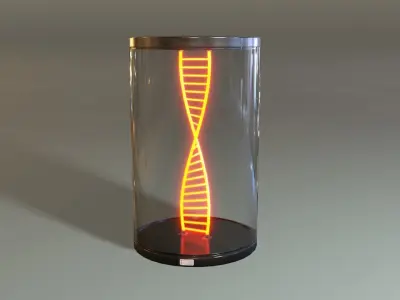 DNA lamp Low-poly 3D model