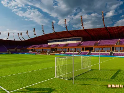 LYNN Family Stadium Louisville Low-poly 3D model