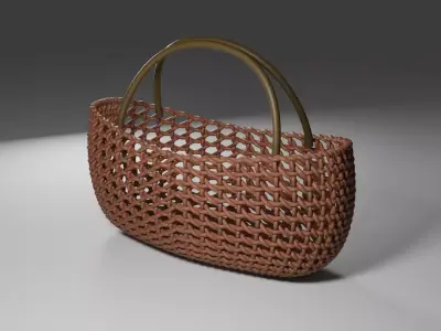 Elegant Woven Handbag 3D Model  Blender Creation 3D print model
