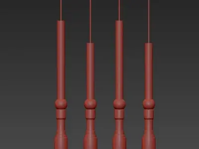 Fulcrum light chandelier 3D model