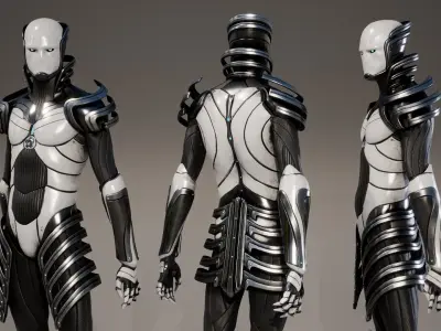 Robot 5 Low-poly 3D model