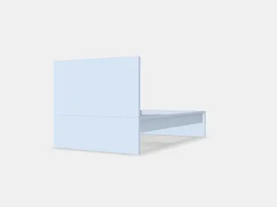 MALM High bed frame 2 Low-poly 3D model