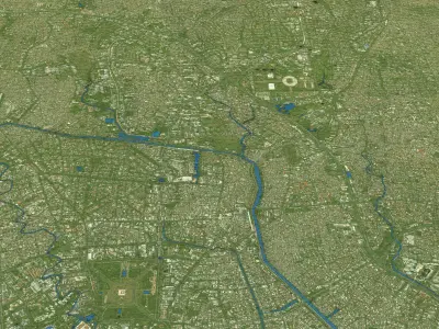 Jakarta - Topography Terrain 3D Model 3D Model Pack