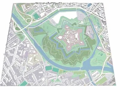 The Citadel of Lille France 3D model
