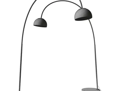 Overarching Metal Shade Floor Lamp - West Elm 3D model