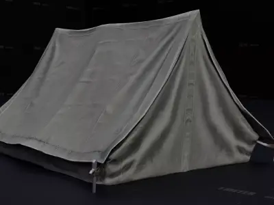 Medieval Camping Tent Low Poly Low-poly 3D model