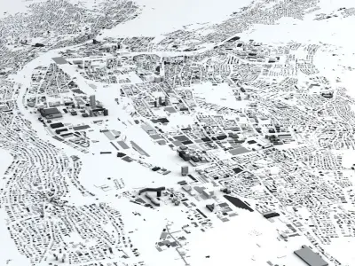  Zurich Streets and Buildings 3D model