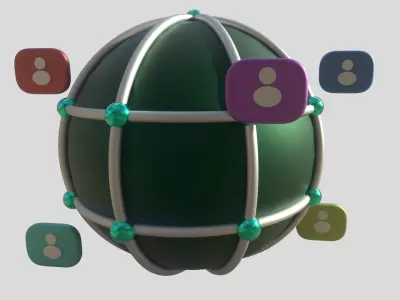 3D app web Icon Low-poly 3D model-06 Low-poly 3D model