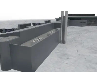 EGCC Terminal 3 Low-poly 3D model