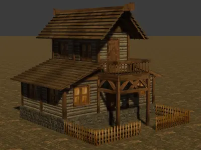Comprehensive Pack of Medieval Houses for Low Poly Game Design Low-poly 3D model