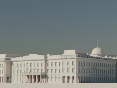 Eastern European Building 001 Low-poly 3D model