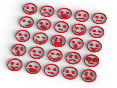 Emoji Social Media Symbol 3D model
