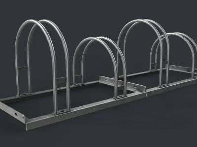 Bike Rack 3 PBR Game Ready Low-poly 3D model