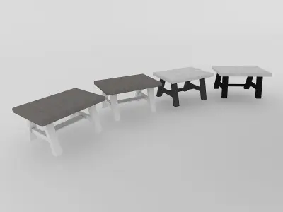 Street Cafe Table 3D model