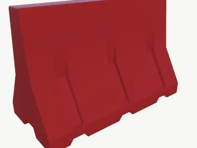 Roadblock pack 01 Low-poly 3D model