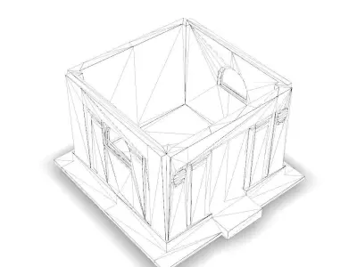 Crypt Low-poly 3D model