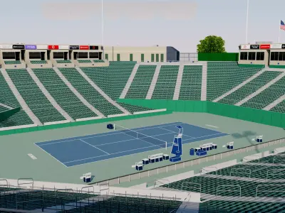 Dignity Health Sports Park - Tennis Center Carson - Los Angeles 3D model