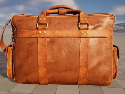 everett leather briefcase bag Low-poly 3D model