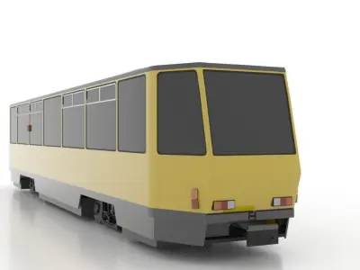 Tatra B6A2M Low Low-poly 3D model