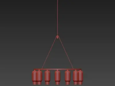 Sola 48 Modern Chandelier by Niche 3D model