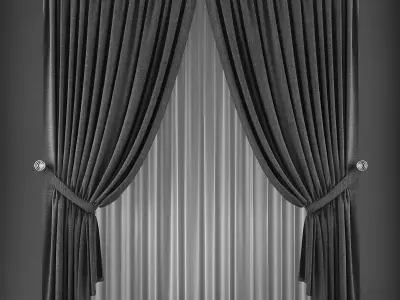 Curtain 3D model 366 Low-poly 3D model