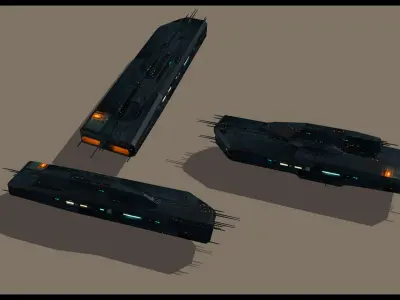 Sandbox Transport Low-poly 3D model