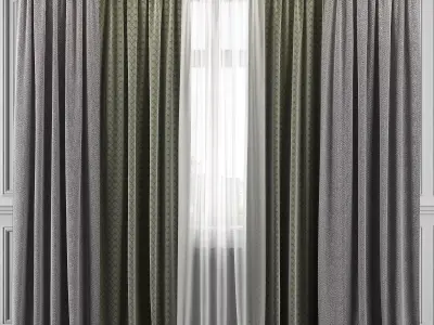 Curtain Set 305 3D model