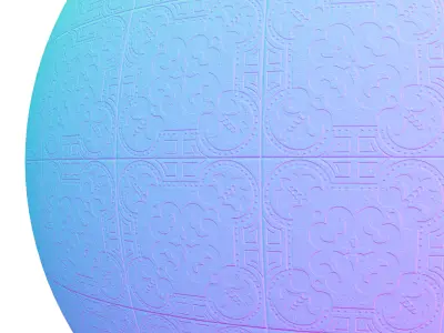 tile patterned 149-seamless-4k-pbr  3D model