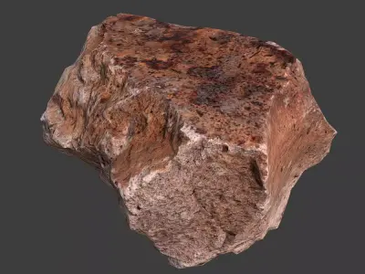 Cinder Debris Low-poly 3D model