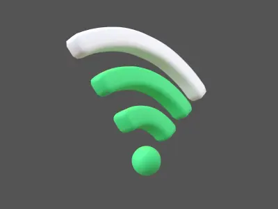Wifi Symbol v3 021 Low-poly 3D model