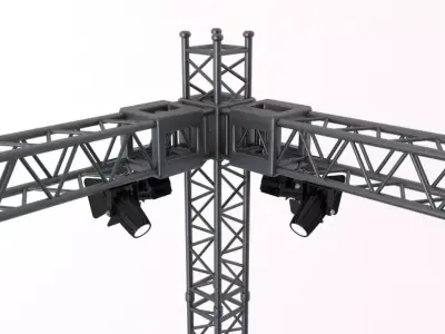 Stage Truss With Lights 3D model