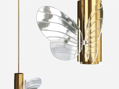 BABETTA Collection butterfly chandelier Low-poly 3D model