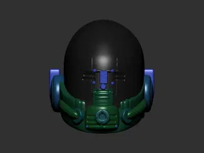 helmet high poly sculpt 3d printable ver 7 3D model 3D model 133